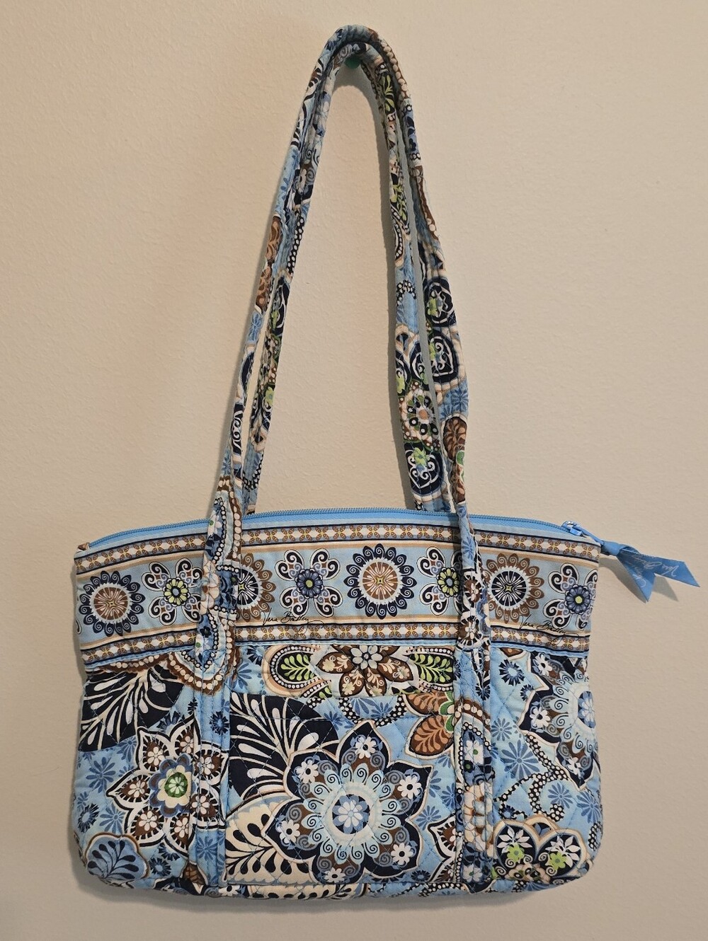 Vera Bradley Little Betsy Bag Purse In Bali Blue Pattern